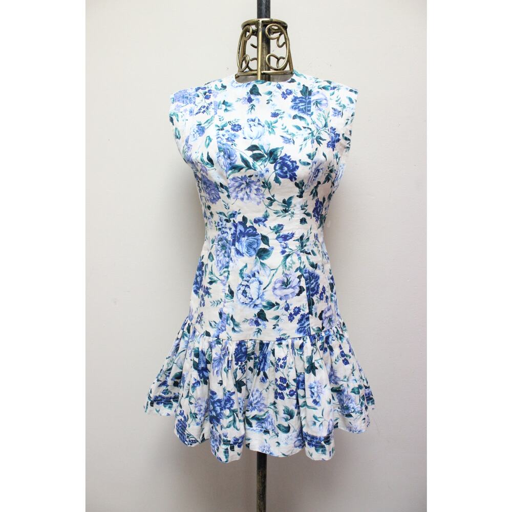 Zimmermann Blue Ruffled Fit-and-Flare Sundress - Picture 2 of 5